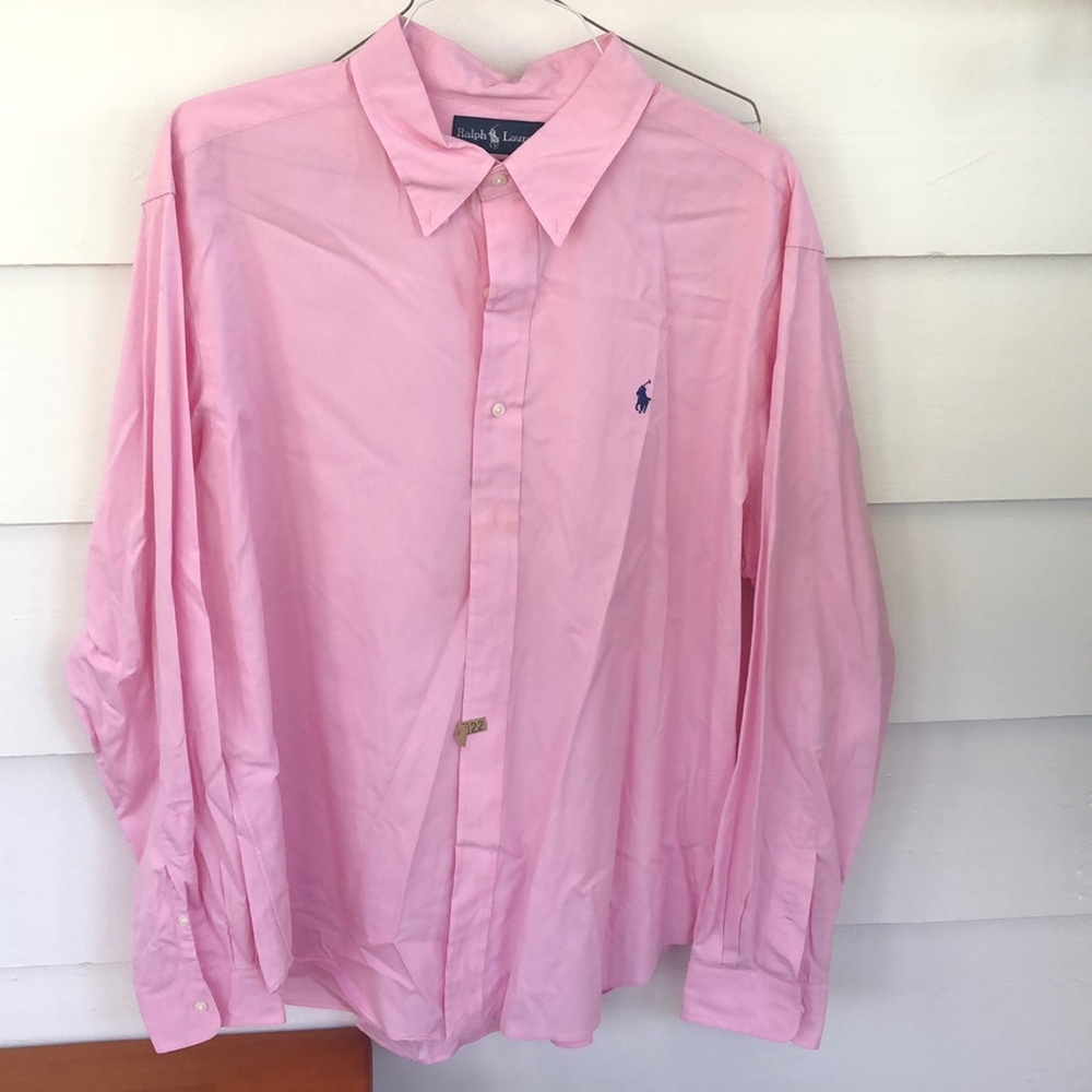 Pink Button Down Polo